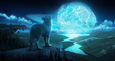 No program windows block it from view. Fantasy Wolf Wallpapers - Wallpaper Cave