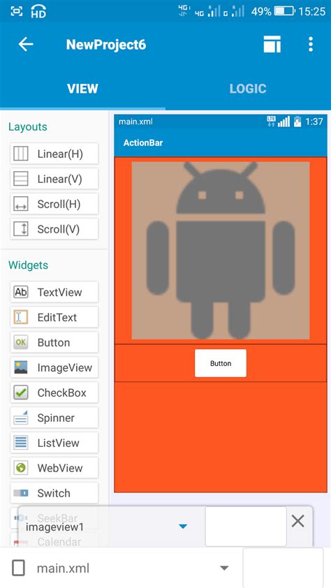 Convert your html file into an android app. Launch Camera from Sketchware App and get image to ImageView