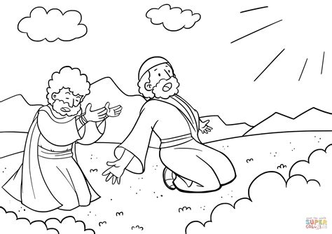 Now you can color online this aaron coloring page and save it to your computer. The Glory of the Lord Appeared to Moses and Aaron coloring ...