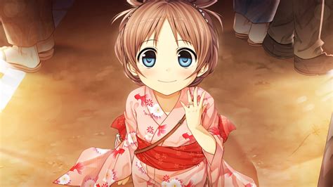 Baby version of ginatama.lol how about me? Anime girl cute kimono children wallpaper | 2560x1440 ...