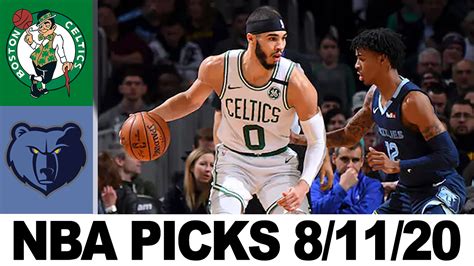 The projections for all the nba games that we provide above are at level 3 (see more at our predictions disclaimer for details). NBA Picks Today (8/11/20) Boston Celtics vs Memphis Grizzlies