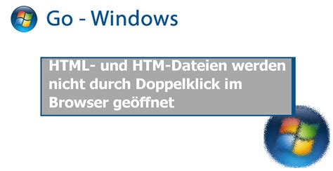 Resultat ich kann den installer nicht öffnen bzw. HTML- und HTM-Dateien werden nicht durch Doppelklick im ...