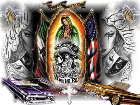 Gangster love quotes behind ear tattoos raiders wallpaper cholo style prison art chicano art nsx dope art portrait art. Mexican Gangster Girl Wallpaper - WallpaperSafari