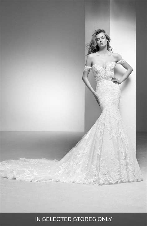 Don't wanna tell you what to do, but…don't do. Pronovias Imelda Lace Mermaid Wedding Dress | Nordstrom