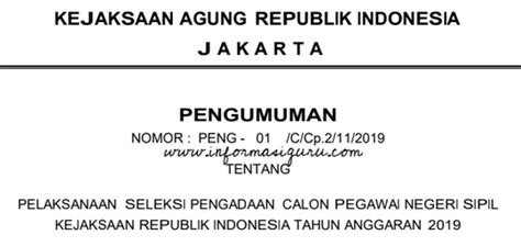 Kejaksaan lebih biasa disebut seperti badan keadilan ataupun nama kantor dari seorang jaksa bekerja. Rincian Formasi dan Persyaratan Pendaftaran CPNS Tahun 2019 di Lingkungan Kejaksaan ...