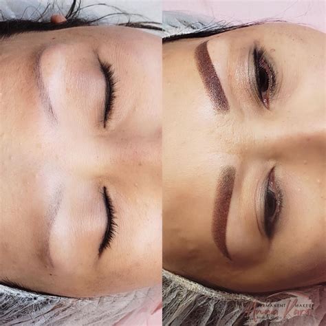 See my eyebrow before and after using brow tinting and shaping. eyebrows before and after - Permanent Makeup San Diego