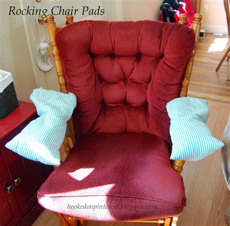 Chair pads with ties, chair leg pads, rocking chair pads, foam chair. Hooked on Pinterest: Rocking Chair Arm Pads