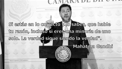 | fernández noroña se 'destapa' para 2024. Fernández Noroña dice frase de Mahatma Gandhi. - YouTube