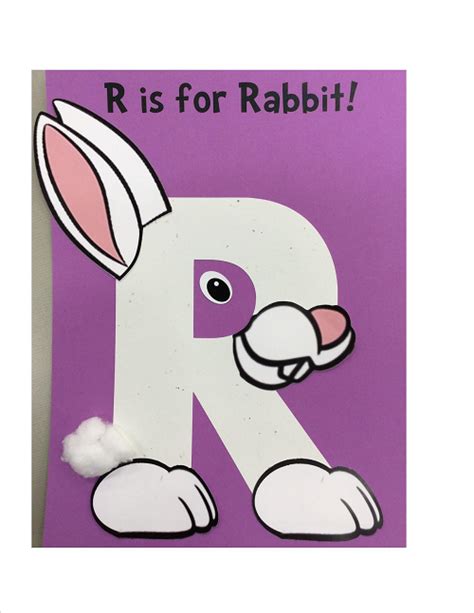 Her job is to put red robots . R is for Rabbit | Alphabet crafts, Crafts, Alphabet
