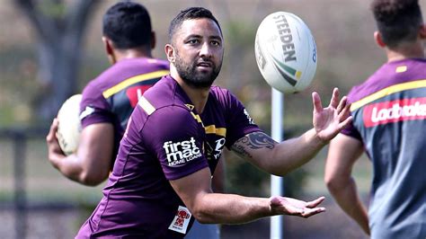 New zealanders benji marshall and adam blair and kangaroos great shannon boyd. Benji Marshall NRL Broncos 2017 World Club Series | Daily ...