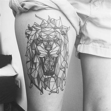 Shpadyreva julia tattooer and artist based in moscow. Amazing geometric lion tattoo - | TattooMagz › Tattoo ...