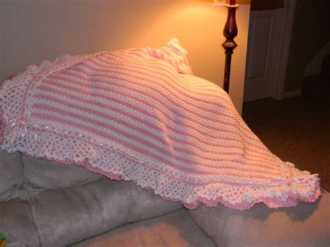 This chunky double crochet baby blanket works up fast too. Sassy's Crafty Creations: Crochet Double Ruffle Baby Girl ...