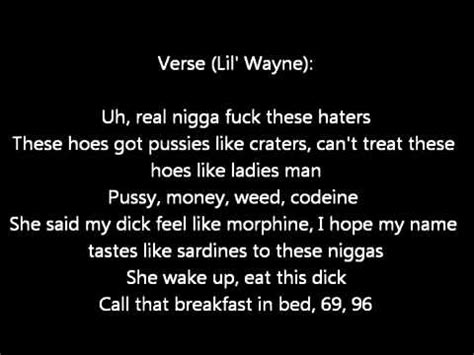 Check out the lyrics of the full song with official video to listen to, learn to sing this song. Lil Wayne -Good Kush And Alcahol (Bitches Love Me) Lyrics ...