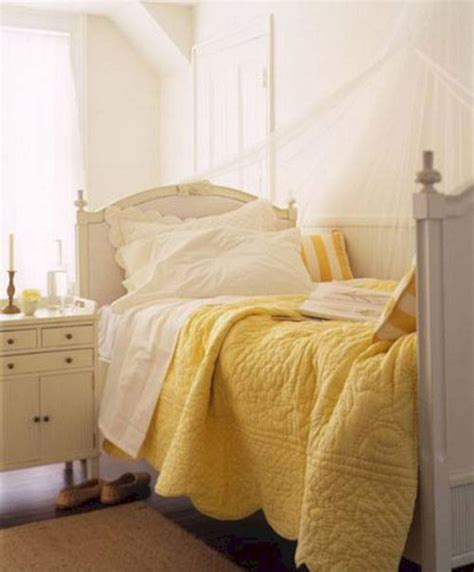 So, for the girls in the house, try to apply this color to her bedroom. Incredible Yellow Aesthetic Bedroom Decorating Ideas 39 ...