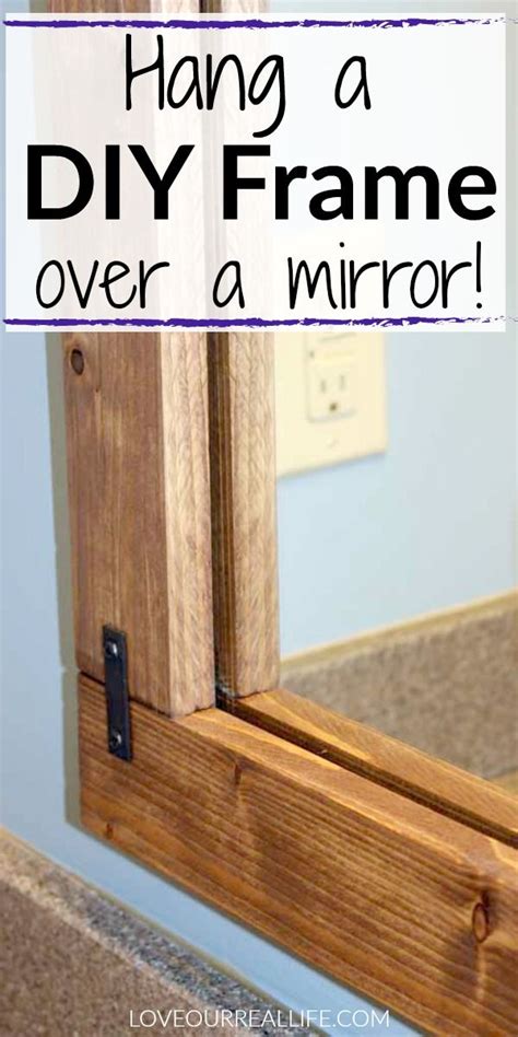 In just a few steps you've hung your mirror with no mess and no fuss. How to Build a DIY Frame to Hang over a Bathroom Mirror ...