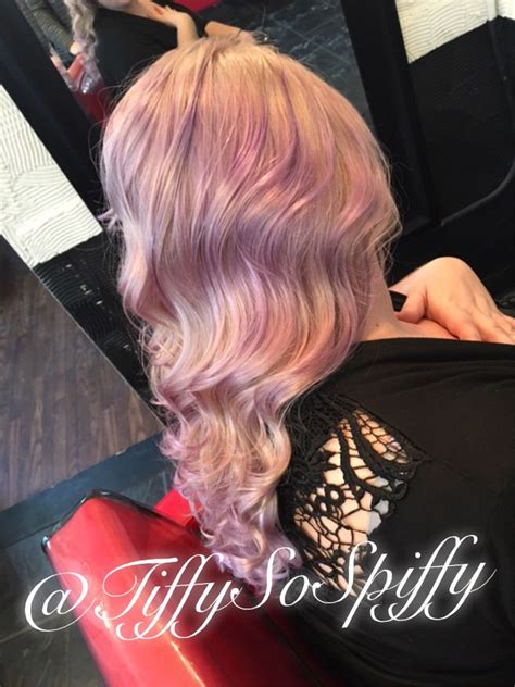 If you have ever considered coloring your locks a pastel color, lavender. Beautiful white blonde lavender #colormelt #blonde # ...