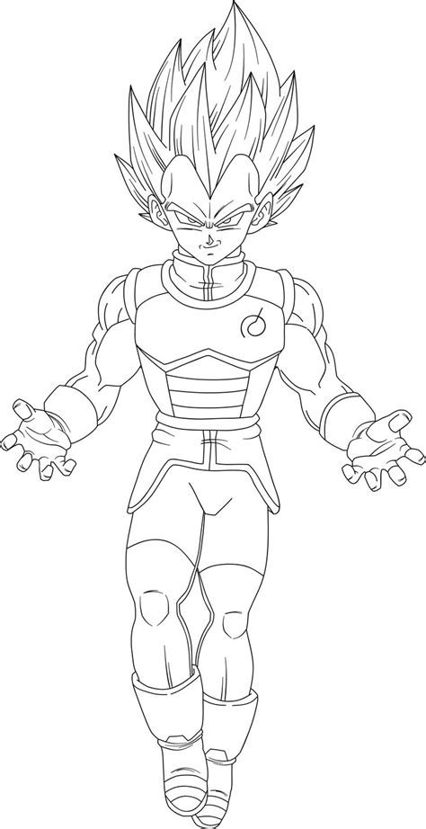 Most dragon ball z characters can be drawn using these basic shapes and proportions. Vegeta SSGSS Render Lineart by DragonBallAffinity on ...