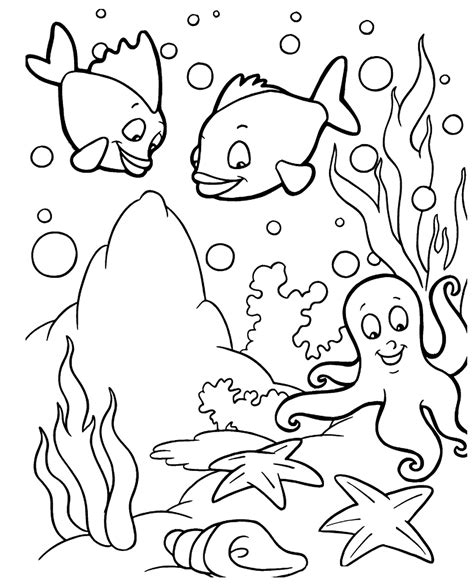 Our jellyfish scene colouring page features a very jolly looking bunch of jellyfish. Top 15 Free Printable Sea Animals Coloring Pages Online ...