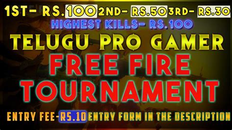 Free fire is supported by toornament. How To Join Telugu Pro Gamer Free Fire Solo Tournament ...