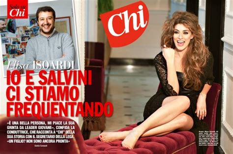 La prova arriva dal settimanale chi. MATTEO SALVINI E ELISA ISOARDI BACIO APPASSIONATO ...