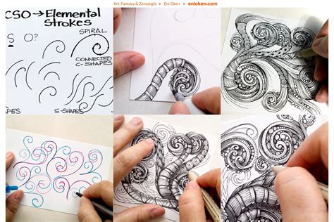 Maybe you would like to learn more about one of these? Tangled Scrollwork Lesson Bundle | Eni Oken's Online Art Classes | Zentangle patterns, Tangle ...
