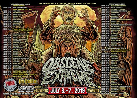 Be it from asia, europe, uk, japan, malaysia, indonesia, thailand etc. OBSCENE EXTREME 2019 - RUNNING ORDER!!! / OEF europe