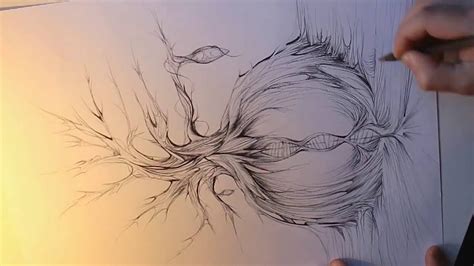 Did you scroll all this way to get facts about tree pen drawing? Drawing a Sacred Tree with BIC pen - Visionary art - YouTube
