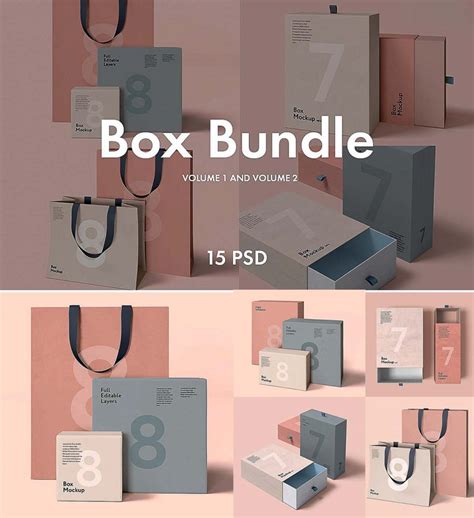 12 3.19 page 1 of 19. Box and bag mockup bundle | Free download