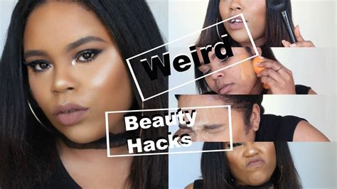 TESTING WEIRD A🙊 🙊 BEAUTY HACKS | FAILED - YouTube