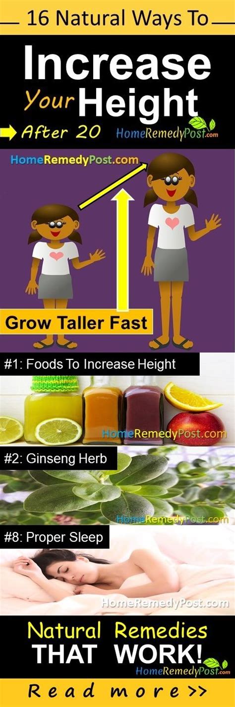 By reading his article you can get many techniques by which you can grow taller at 13. Pin em Home Remedies