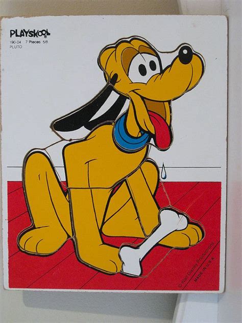 Best dog puzzle toys buying guide. Vintage Puzzle - Pluto Dog - Playskool - Wooden Tray ...