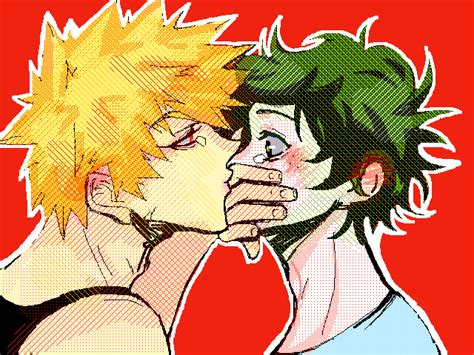 Just a joke i made about my bakudeku kiss. Bakudeku - jellymevy - Folioscope