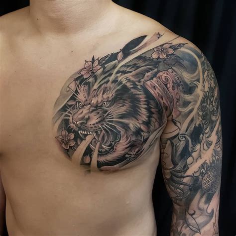 More images for art hình xăm con hổ cute » Some healed, some fresh. Tiger for my good friend @aaron ...