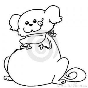 In doodle sketchy line art style. Fat Dog Drawing | Free download on ClipArtMag