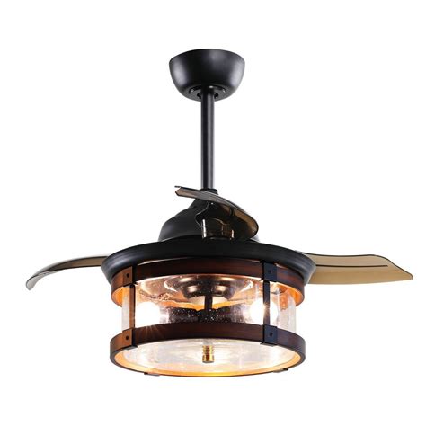 At ceilingfan.com we offer a wide variety of ceiling fans with lights which include fans with included down lights, up lights, and a combination of both. Parrot Uncle Caselli 36 in. Black Retractable 3-Blade ...