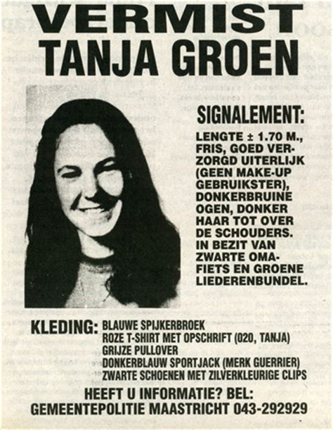 Hoe laat komt tanja groen. Zoektocht naar lichaam Tanja Groen > Observant Online