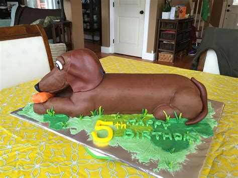 Recipe courtesy of betsy ann chocolates. Wiener dog cake. Marble zebra cake with chocolate mousse ...