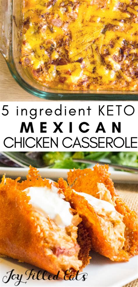 All the mexican casserole recipes i was looking to adapt included chips or tortilla layers. Mexican Chicken Casserole - Keto, Low Carb, EASY, 5 ...