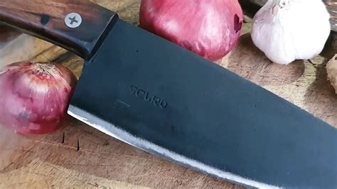 Hand forged kitchen knives made in usa. B-ROLL Kitchen Utility Knife. Hand forged by: TOM ESCURO ...