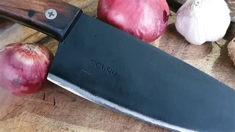 › best hand forged kitchen knives. B-ROLL Kitchen Utility Knife. Hand forged by: TOM ESCURO ...