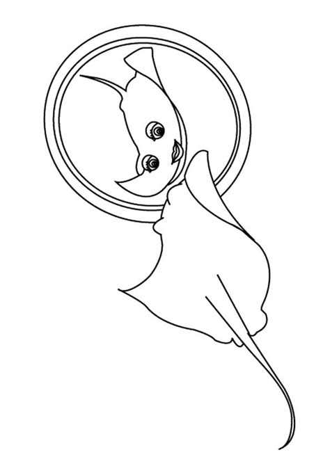 Make an outline for the head and the body of the eagle. Spotted Eagle Ray Coloring Page in 2020 | Coloring pages ...