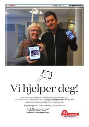 Applikasjonen er integrert med vår. Halden Arbeiderblad 02.03.17 side 12