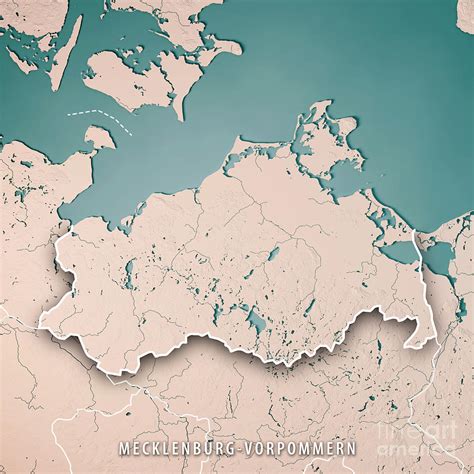 Click full screen icon to open full mode. Mecklenburg-vorpommern Bundesland 3d Render Topographic ...