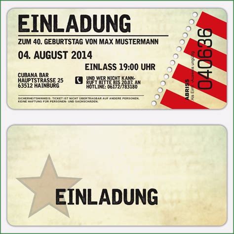 Maybe you would like to learn more about one of these? Ticket Vorlage Kostenlos Großartig Einladung Zum ...