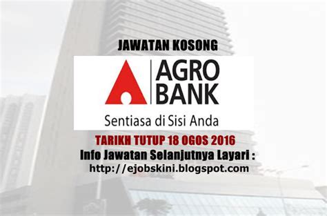 Providing job vacancies information in malaysia, career opportunity in malaysia, jawatan kosong. Jawatan Kosong Bank Pertanian Malaysia Berhad (Agrobank ...