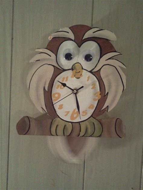 Wall stickers owl owls personalized name wall decal, jungle animals sticker decor, girls nursery room decor wall art trees childroom boys. Wise Owl Pendulum childrens clock for nuresry bedroom by ...