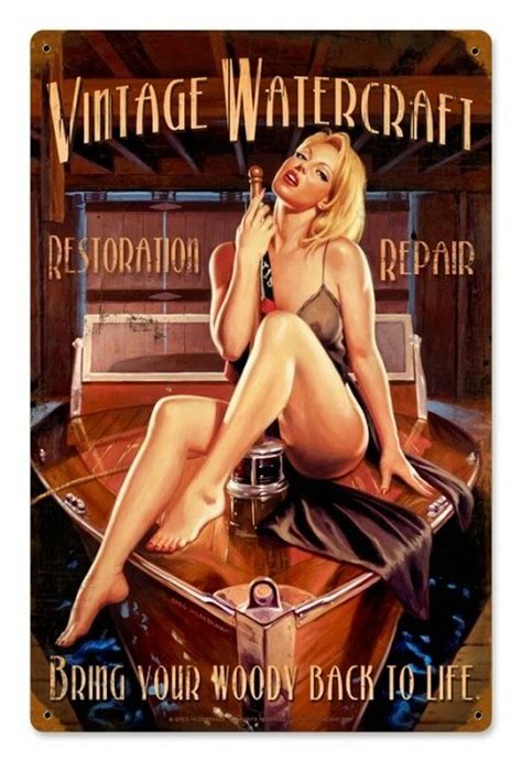 If you have just signed up for an account, please allow up to 48 hours for your account to be approved. Vintage Vintage Watercraft - Pin-Up Girl Metal Sign 12 x ...