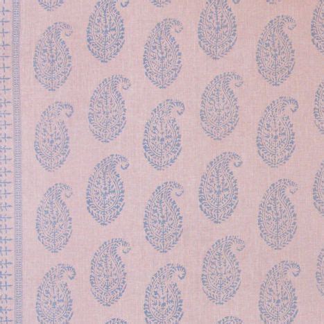 The color of this fabric is a beautiful dark teal with ivory paisley pattern. Peter Dunham "Kashmir Paisley" in Blue & Pink 1 ...