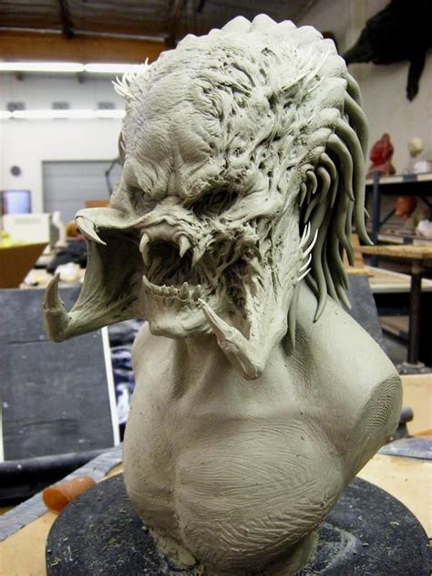 The human soldiers are forced to take on the predators. Steve Wang | Sculpture, Predator, Traditional sculptures