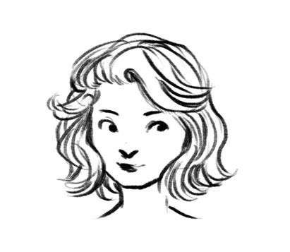 How to draw long hair. Curly Hair Drawing at GetDrawings.com | Free for personal ...